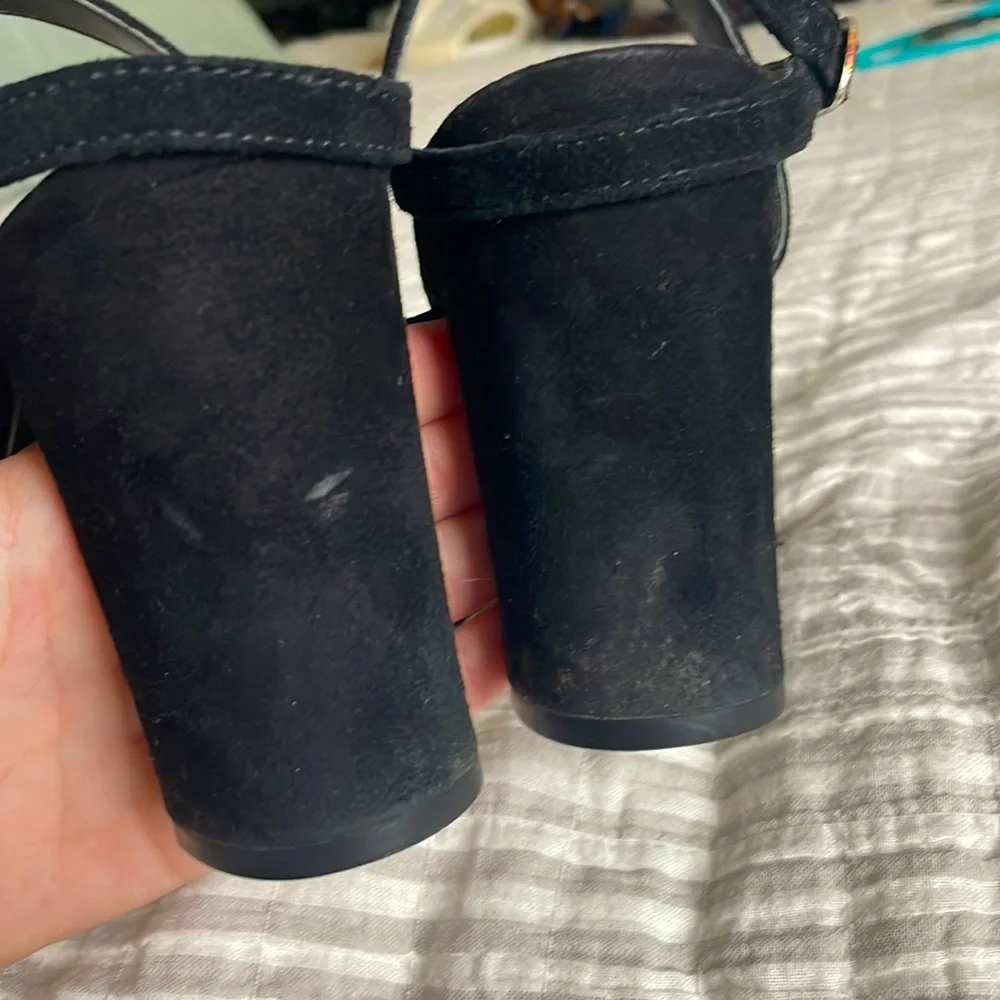 BP. Black Strapped Sandal Heels - Picture 5 of 6